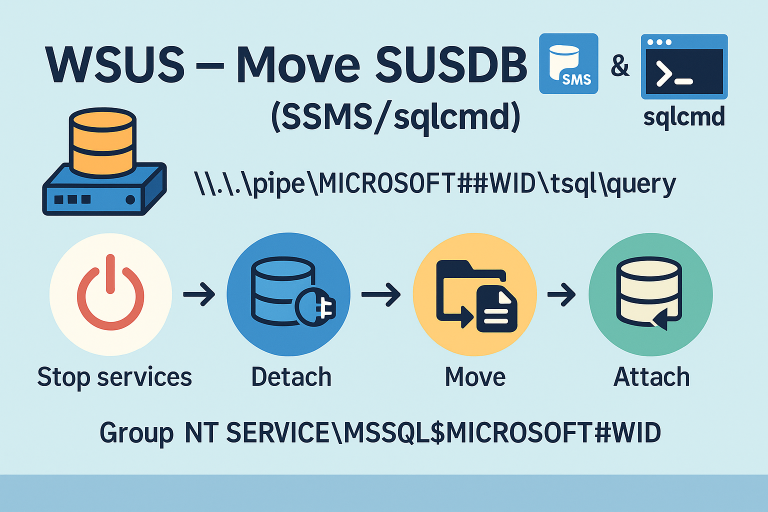 Move the Integrated WSUS Database