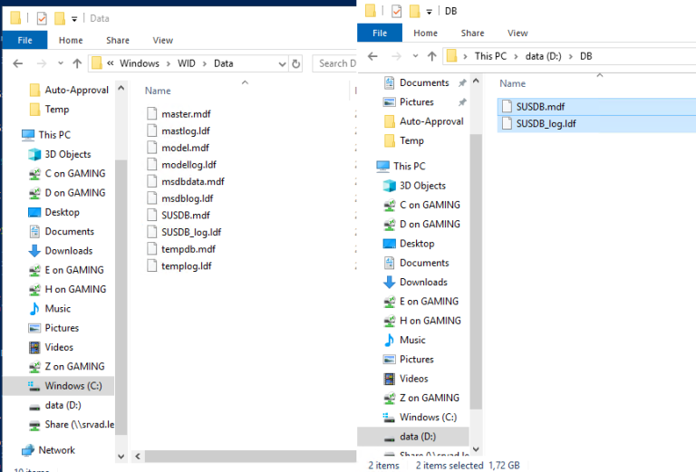 Move the Integrated WSUS Database – LeBlogOSD