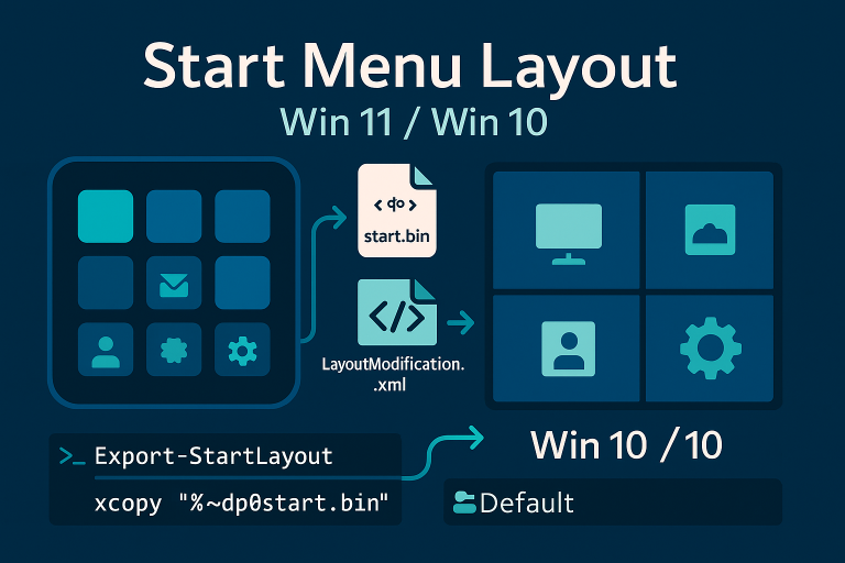 Configure default start menu for windows 11