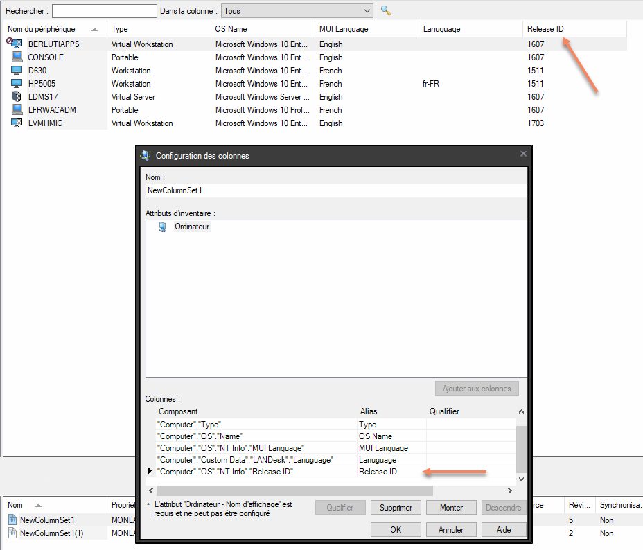 Viewing Windows 10 build in LANDESK console