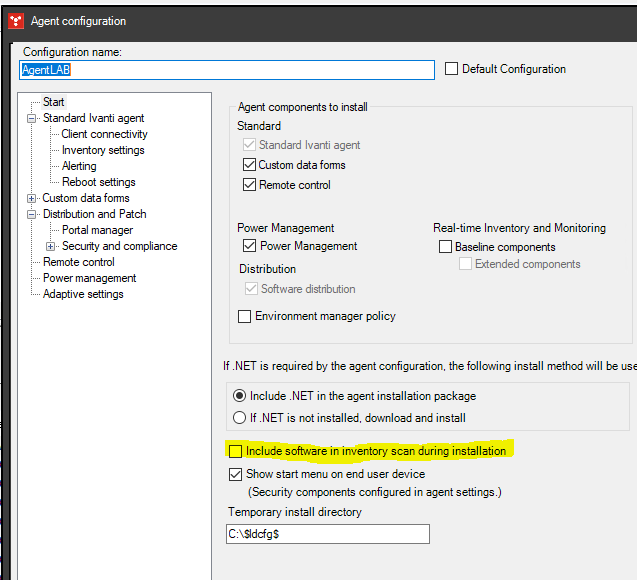 Ivanti agent provisioning