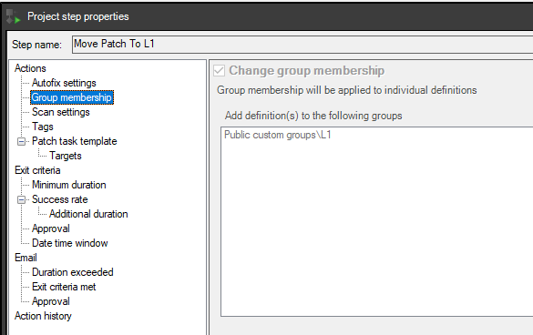 Group membership settings