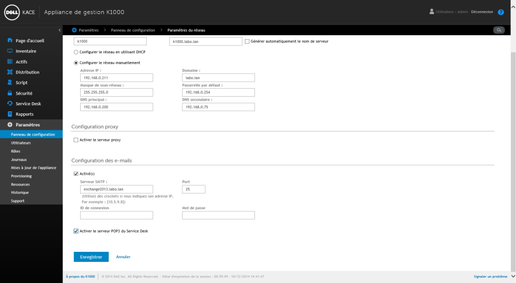 Activating POP3 settings