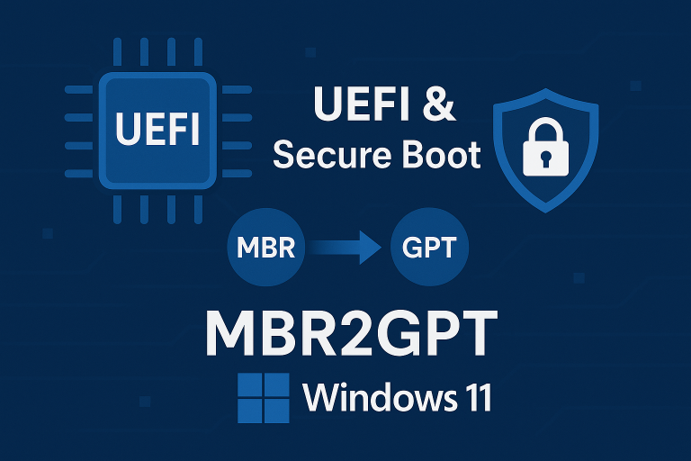 Using MBR2GPT to Enable UEFI Mode and Secure Boot