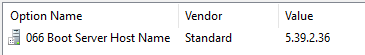 DHCP Option 66