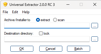 Universal Extractor 2 Interface