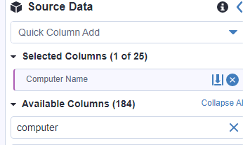 Filter Columns by Name for Computer Name