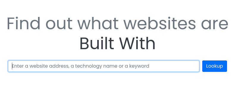 Get resources used on a website with BuiltWith