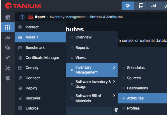 Select Attributes in Asset Inventory Management