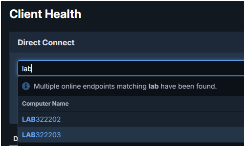 Searching for the device by name