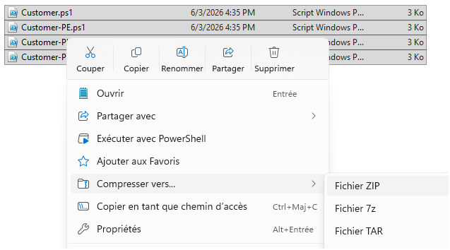 Customer scripts archive