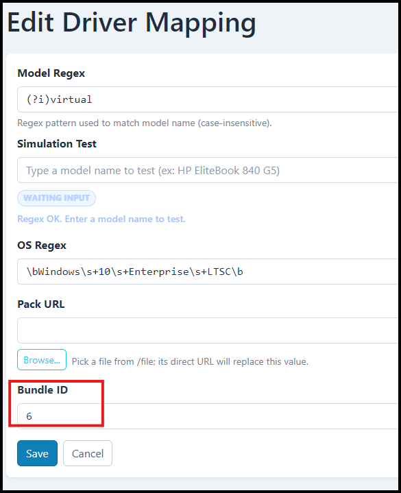Bundle ID configuration in the Web Service
