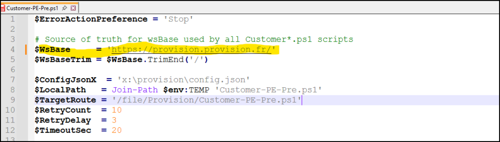 Web Service variable in customer scripts